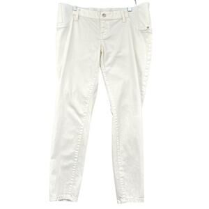 Isabel Maternity by Ingrid & Isabel White Mid Rise 5 Pocket Skinny Pants Size 10